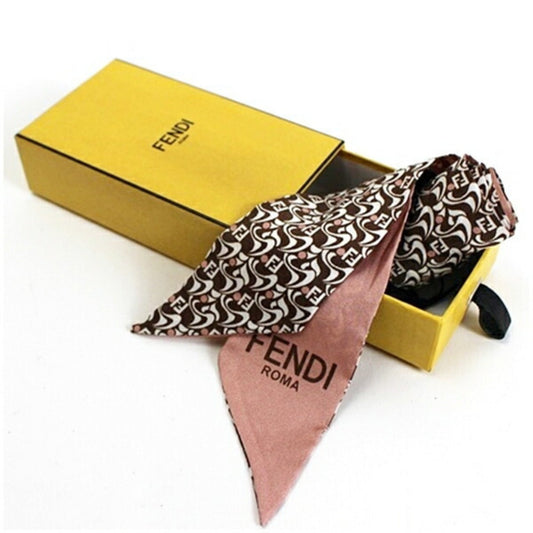 Fendi Silk Brown Scarves
