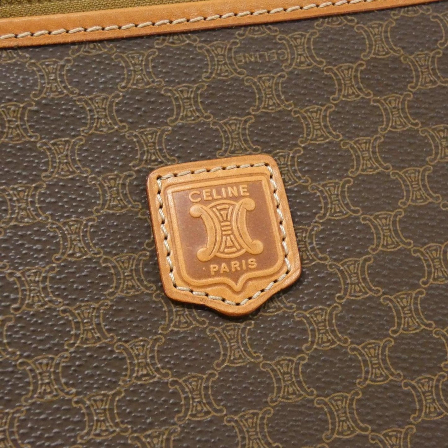 Celine Coated Canvas Brown Clutch Bags