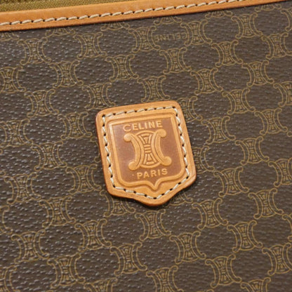 Celine Coated Canvas Brown Clutch Bags