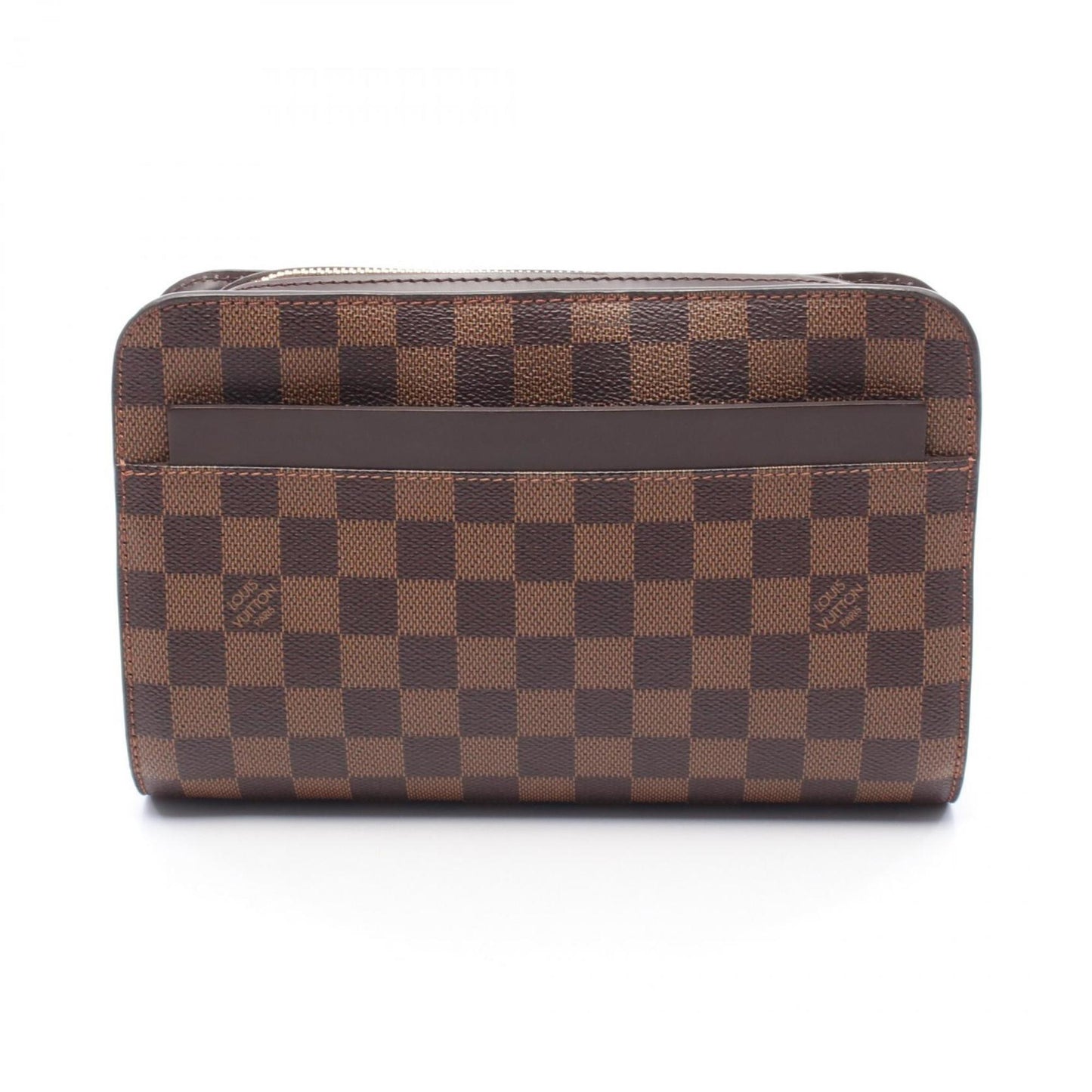 Louis Vuitton Coated Canvas Brown Clutch Bags