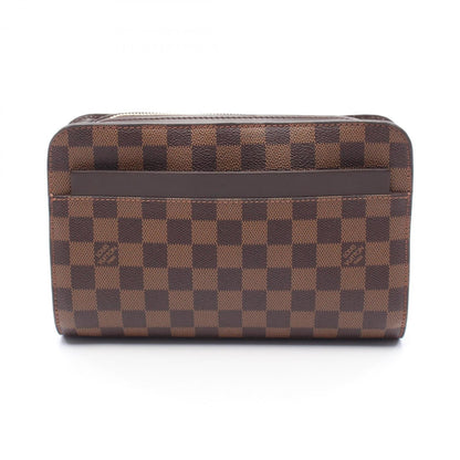 Louis Vuitton Coated Canvas Brown Clutch Bags