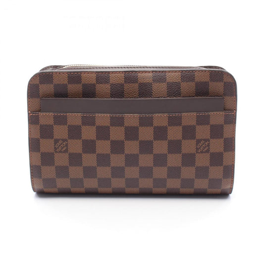 Louis Vuitton Coated Canvas Brown Clutch Bags