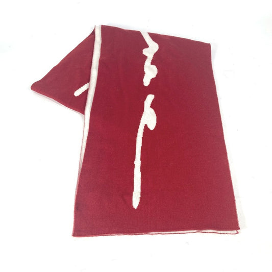 Versace Wool Red Scarves