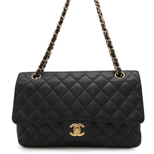 Chanel Calfskin Black Shoulder Bags
