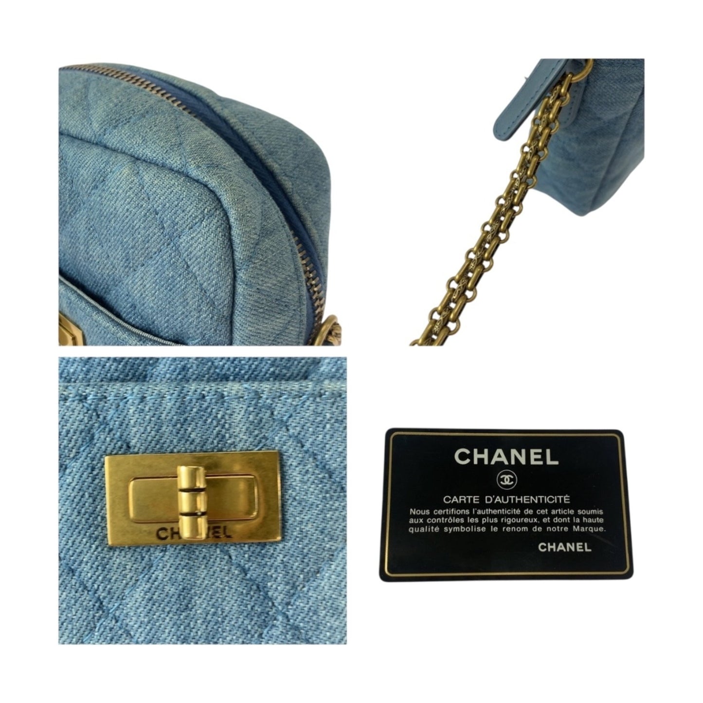 Chanel Denim Blue Shoulder Bags