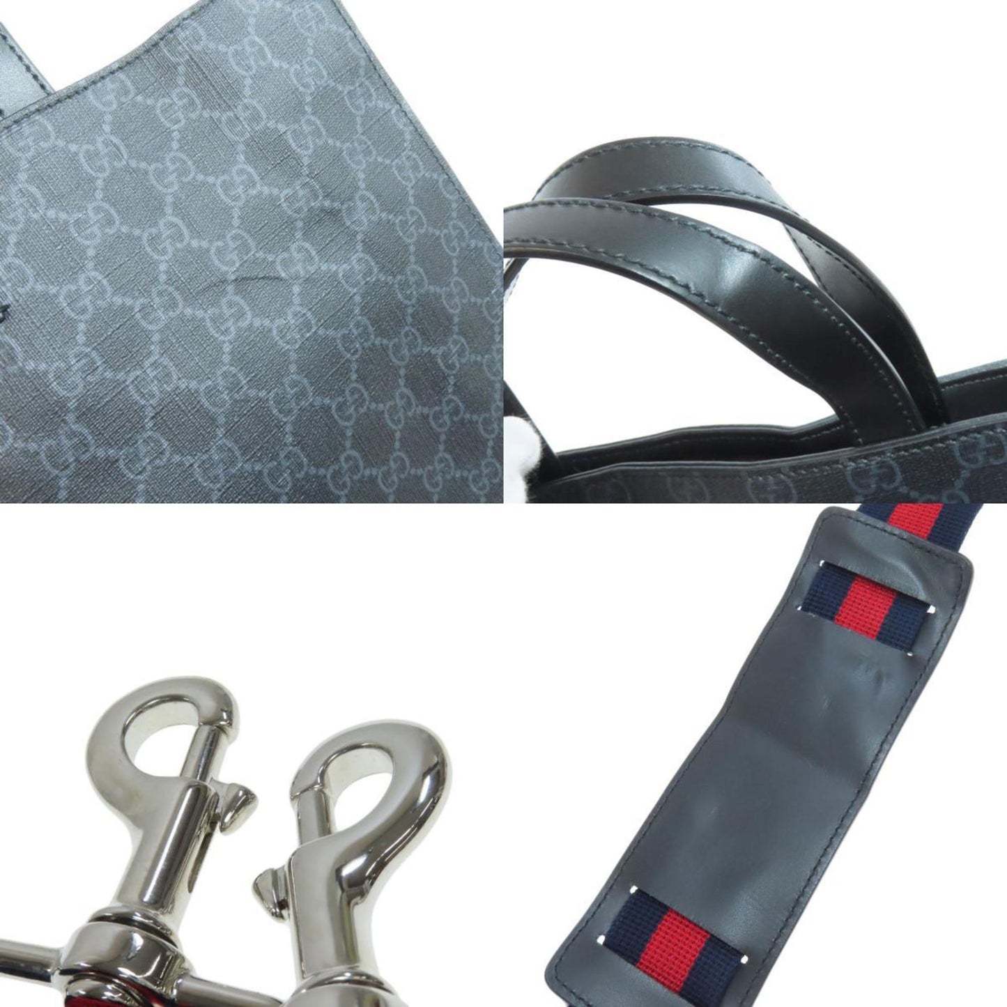 Gucci Pvc Gray Handbags