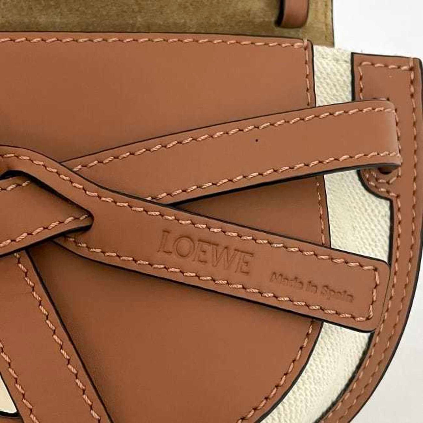 Loewe Canvas Brown Shoulder Bags