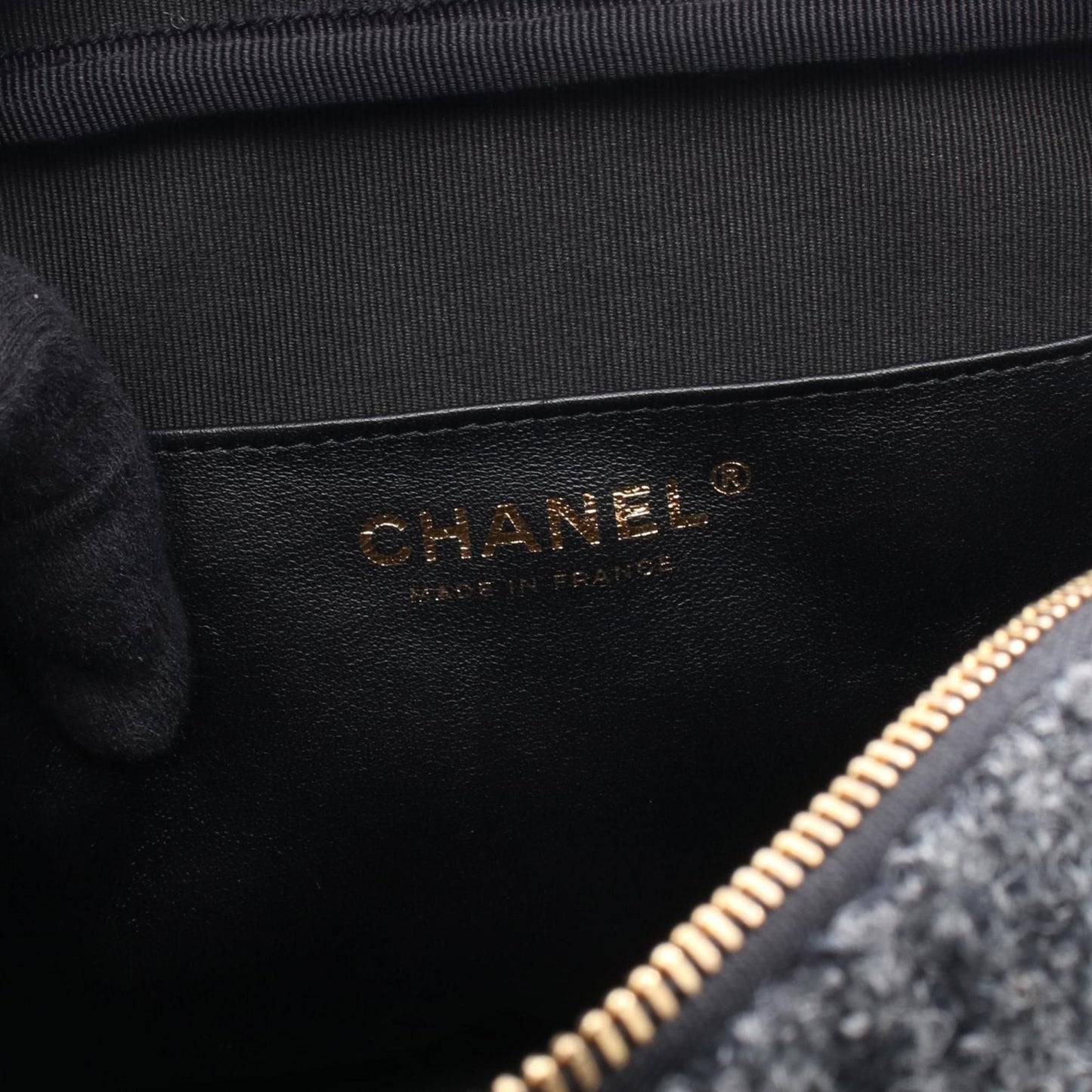 Chanel Wool Black Shoulder Bags