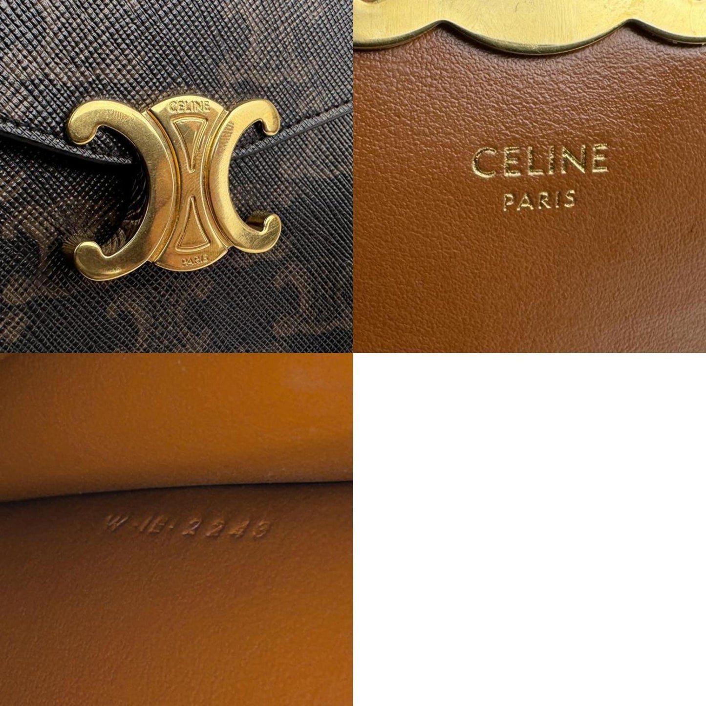 Celine Coated Canvas Brown Shoulder Bags