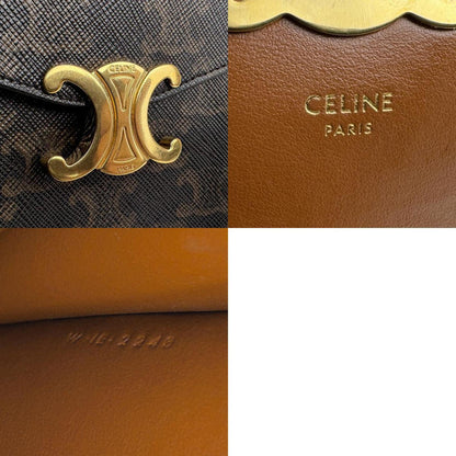 Celine Coated Canvas Brown Shoulder Bags