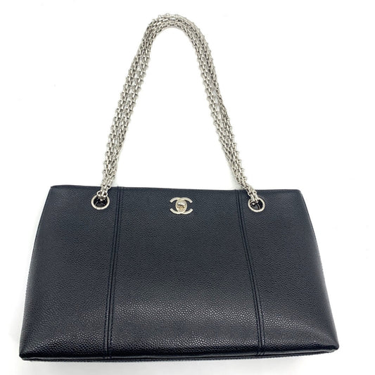 Chanel Calfskin Black Shoulder Bags
