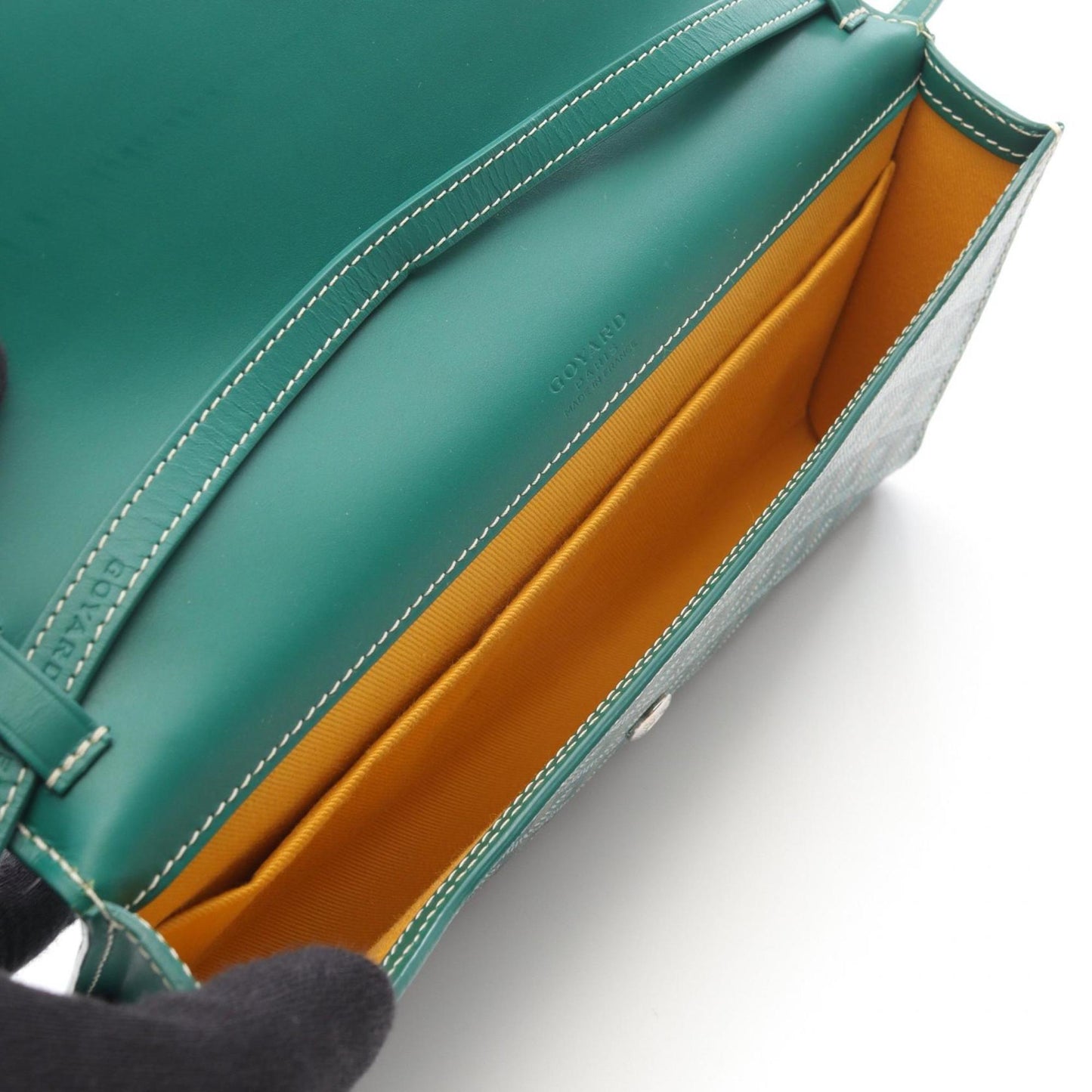Goyard Coated Canvas Green Clutch Bags