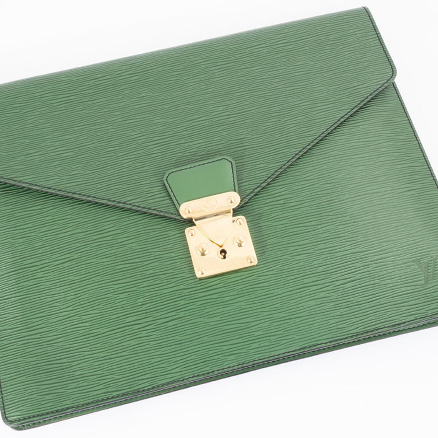 Louis Vuitton Epi Green Clutch Bags