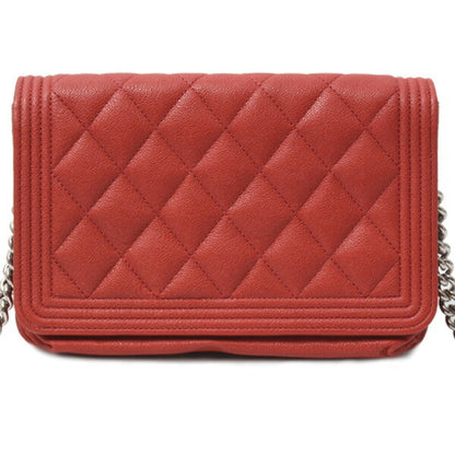 Chanel Calfskin Red Shoulder Bags