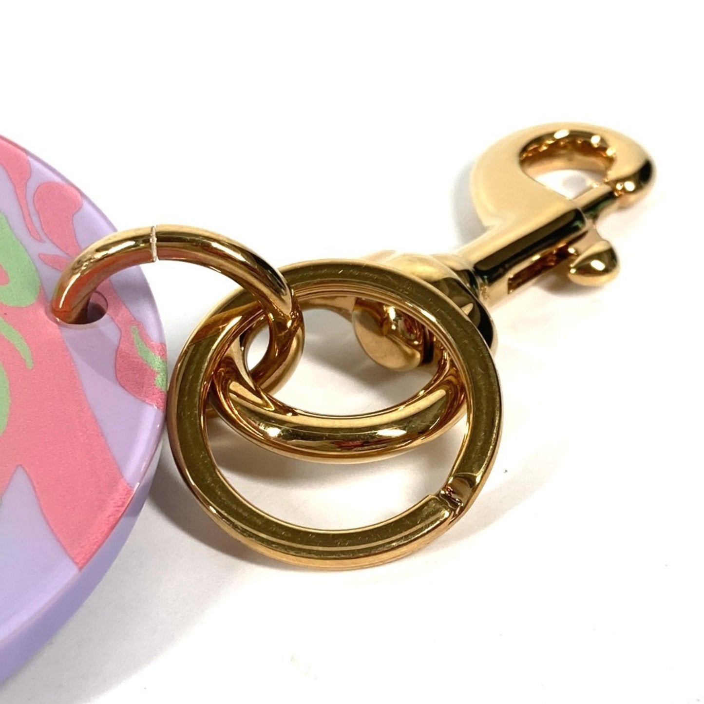Versace Glossy Material Green Key Rings