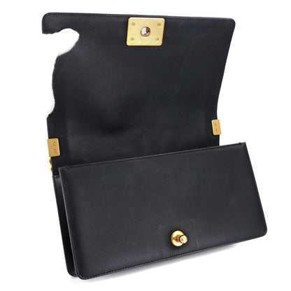 Chanel Calfskin Black Shoulder Bags