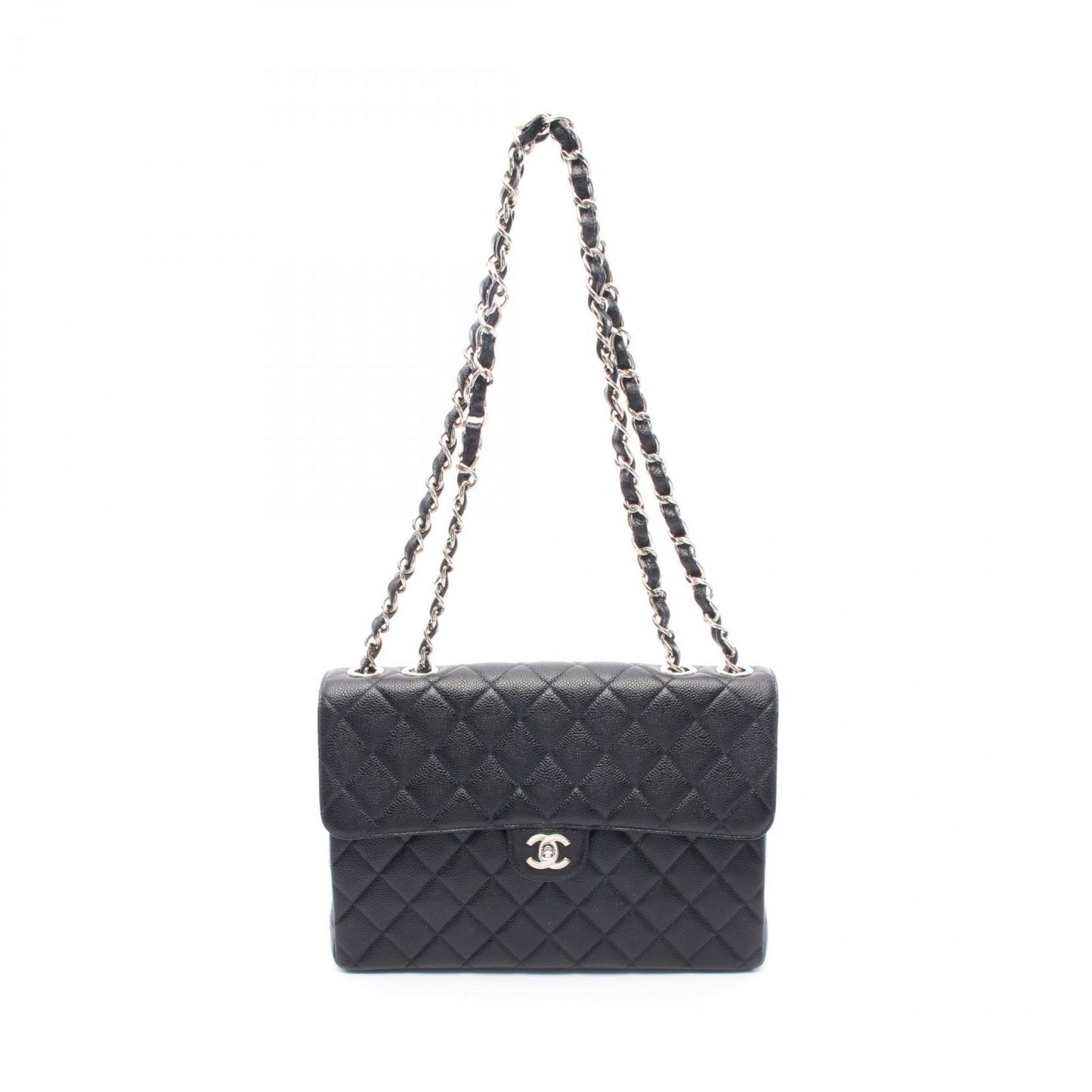 Chanel Calfskin Black Shoulder Bags
