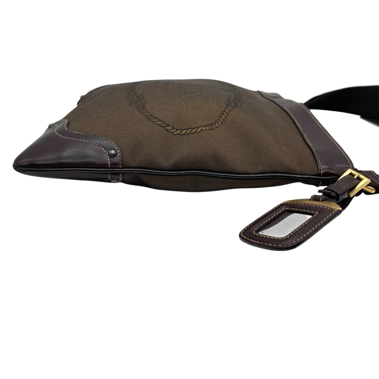 Prada Canvas Brown Shoulder Bags