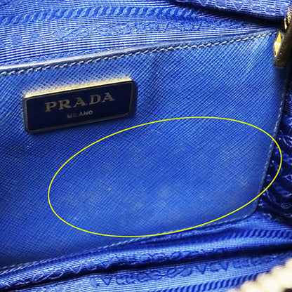 Prada Glossy Material Blue Handbags