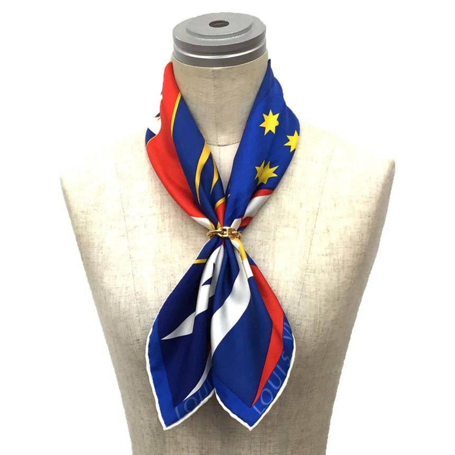 Louis Vuitton Silk Blue Scarves