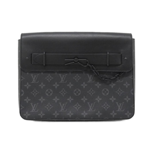 Louis Vuitton Coated Canvas Black Clutch Bags