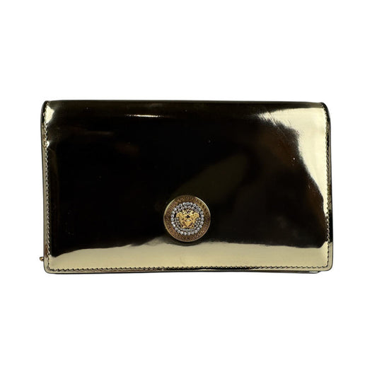 Versace Patent Gold Shoulder Bags