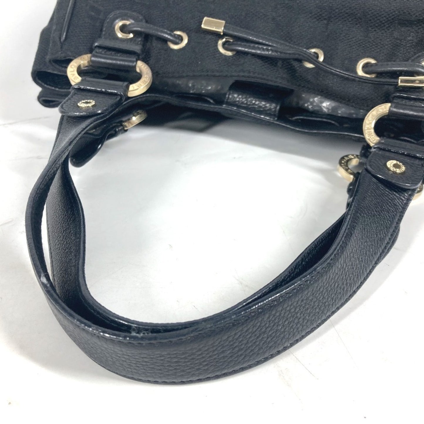 Bvlgari Canvas Black Shoulder Bags