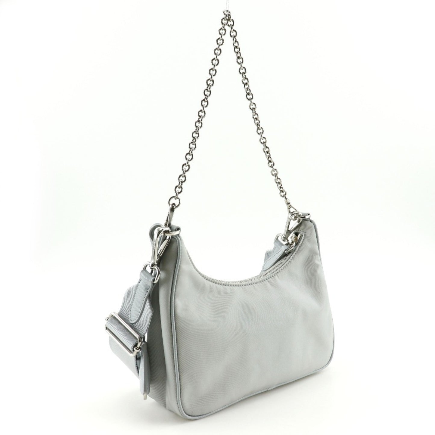 Prada Nylon Gray Shoulder Bags