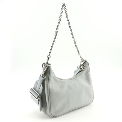 Prada Nylon Gray Shoulder Bags