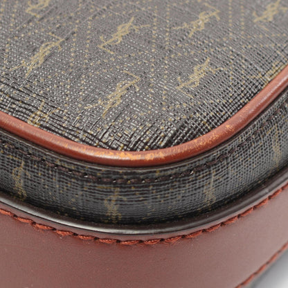 Saint Laurent Coated Canvas Brown Shoulder Bags