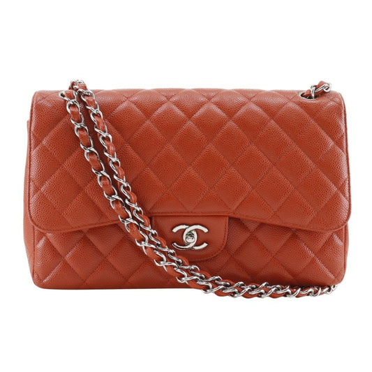 Chanel Calfskin Orange Shoulder Bags