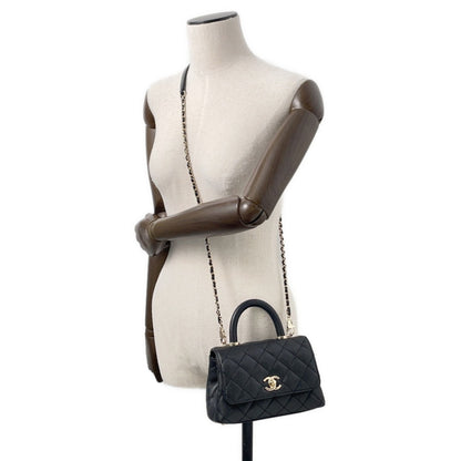 Chanel Calfskin Black Handbags