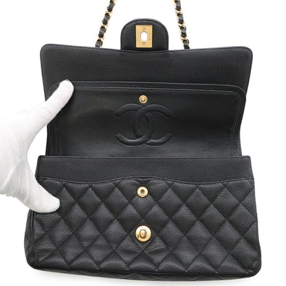 Chanel Calfskin Black Shoulder Bags