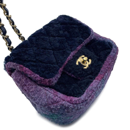 Chanel Wool Purple Shoulder Bags