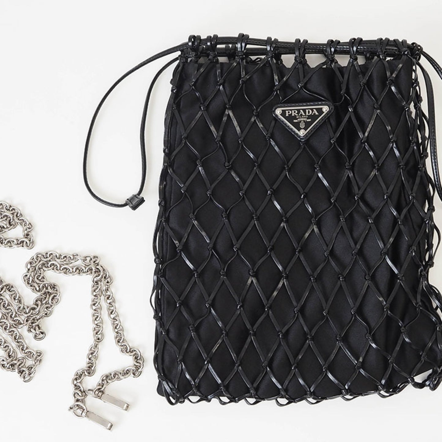Prada Satin Black Clutch Bags