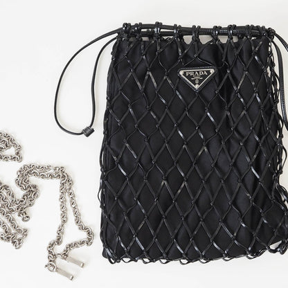 Prada Satin Black Clutch Bags