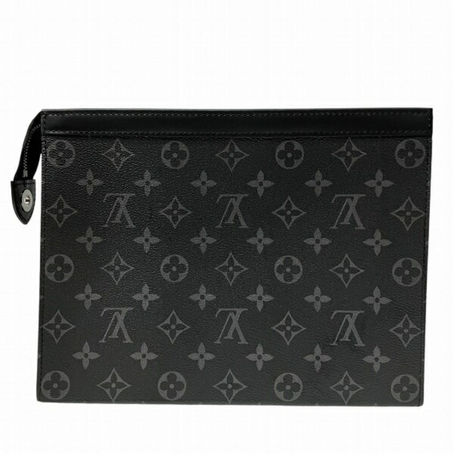 Louis Vuitton Monogram Canvas Black Clutch Bags