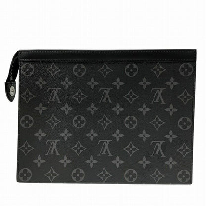 Louis Vuitton Monogram Canvas Black Clutch Bags