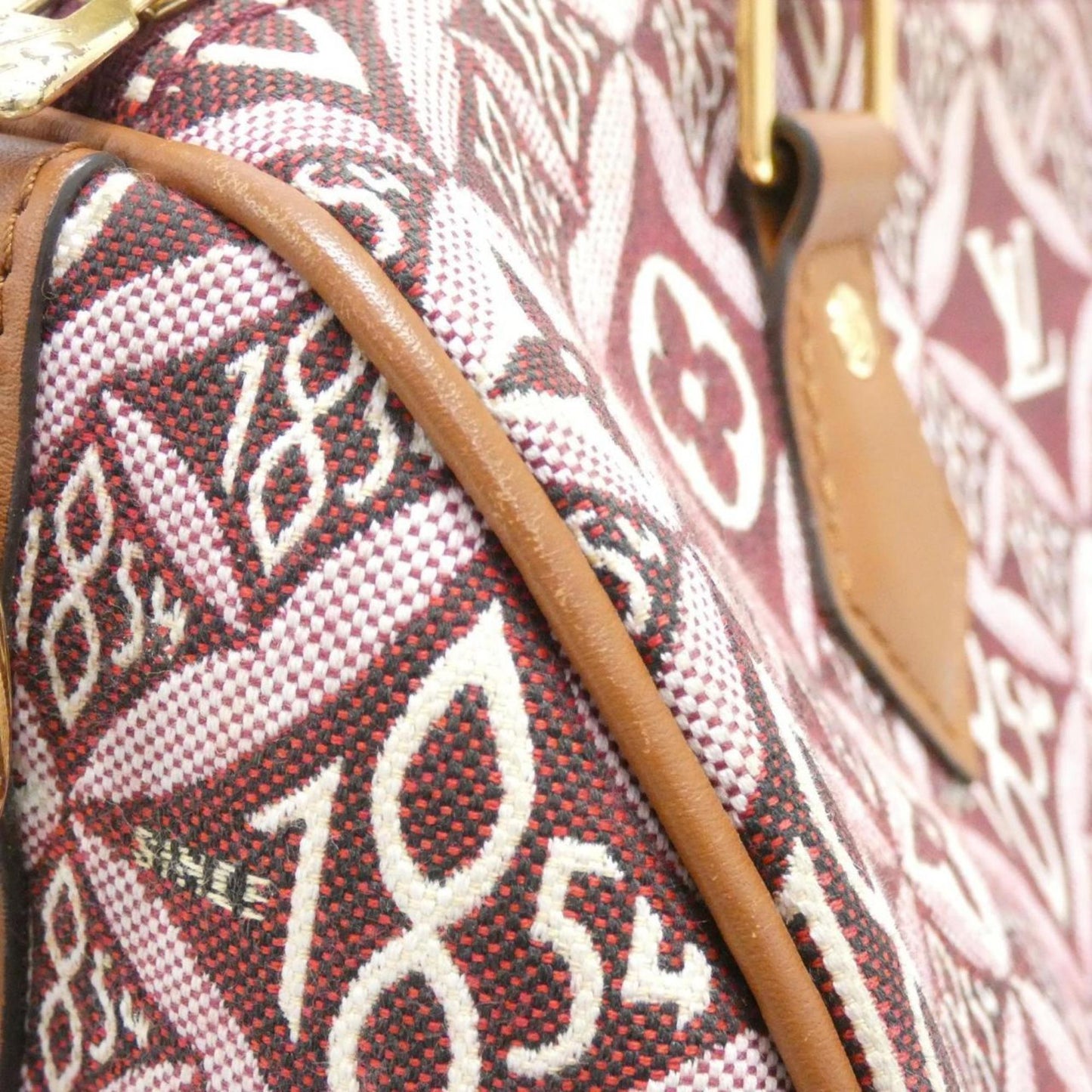 Louis Vuitton Woven Fabric Red Travel Bags