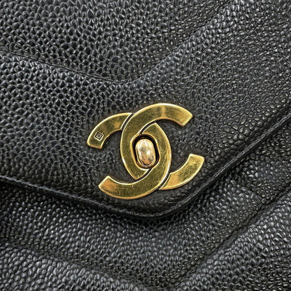 Chanel Calfskin Black Shoulder Bags