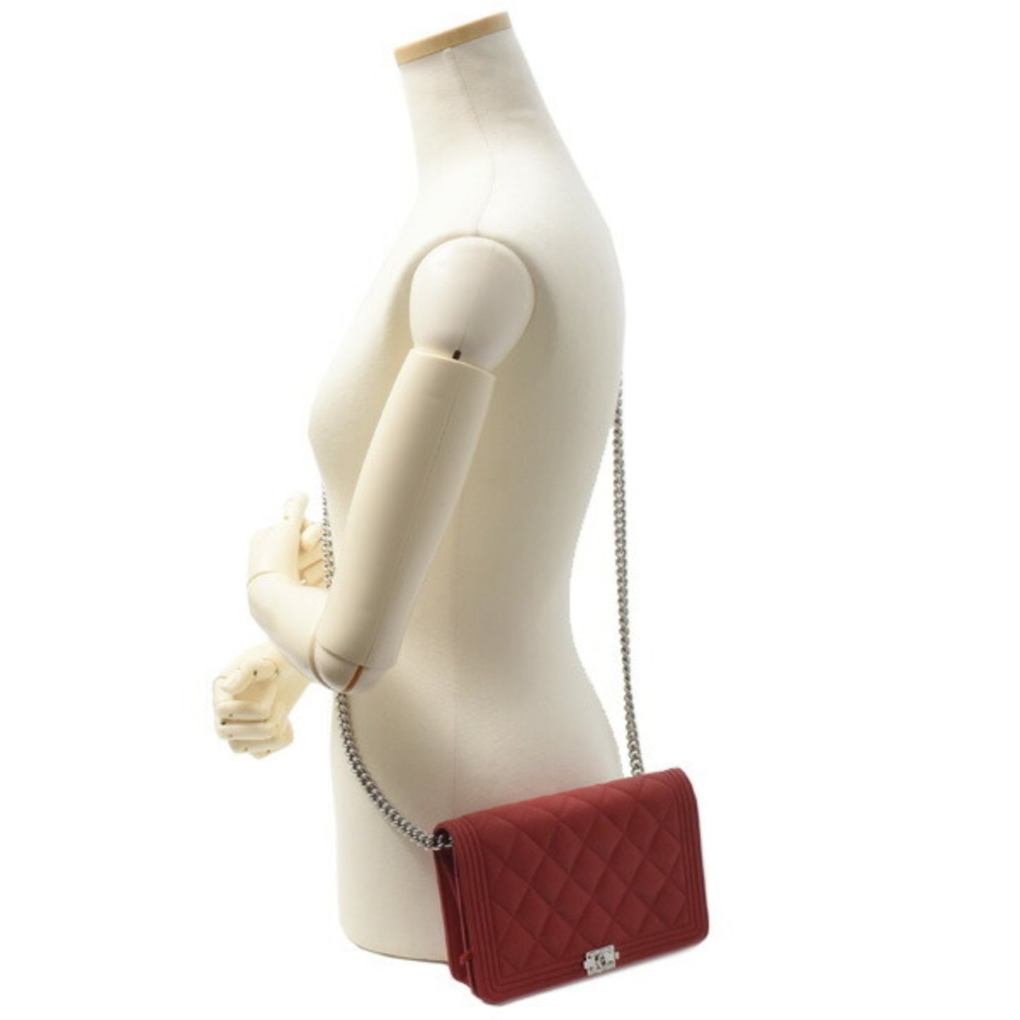Chanel Calfskin Red Shoulder Bags