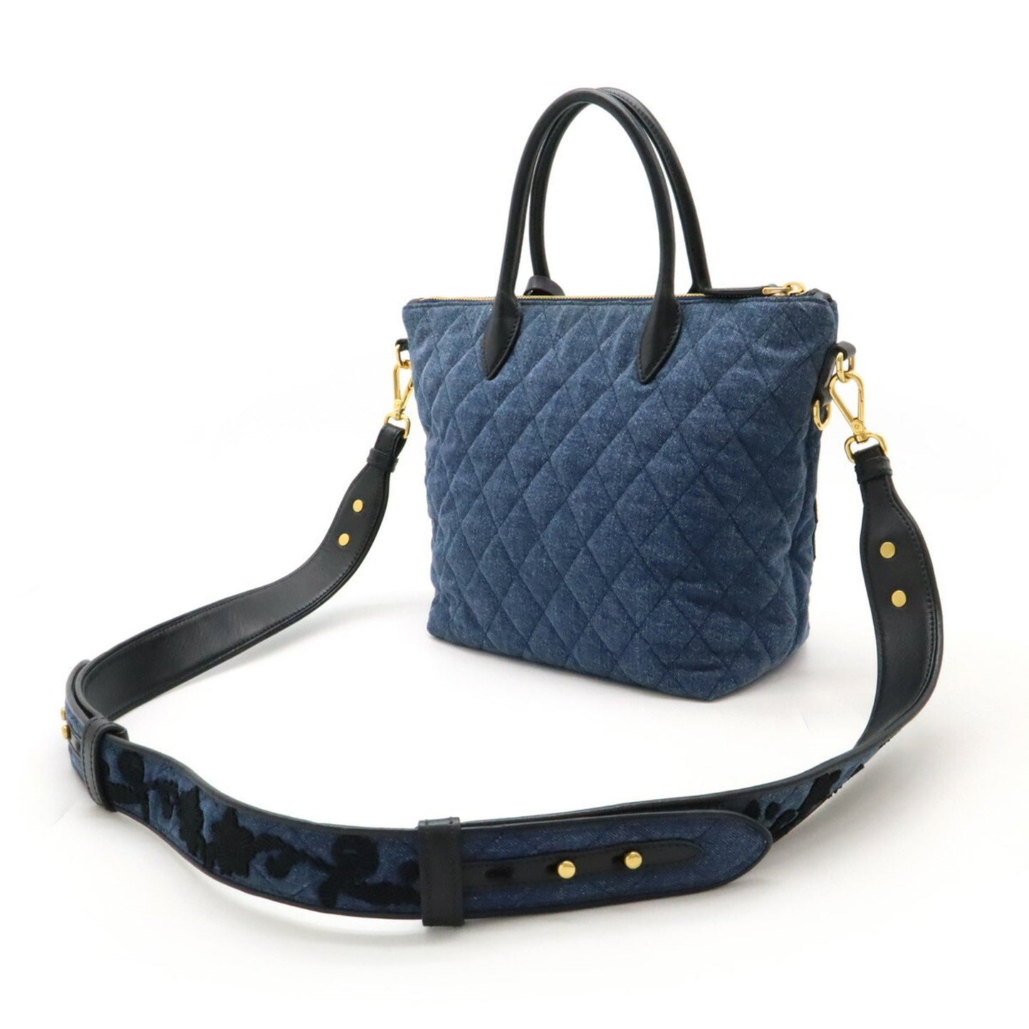 Prada Denim Black Handbags