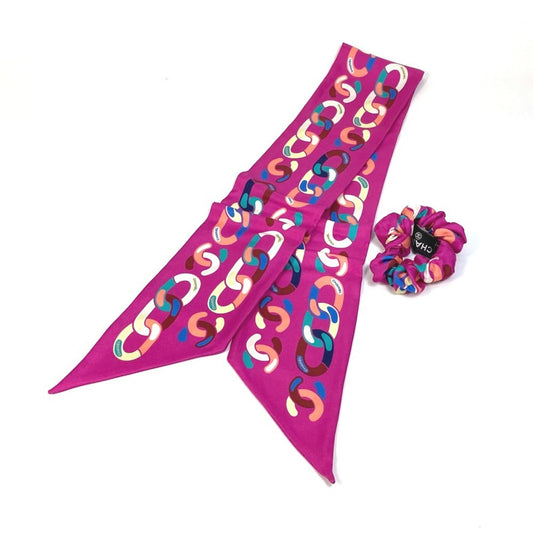 Chanel Silk Pink Scarves