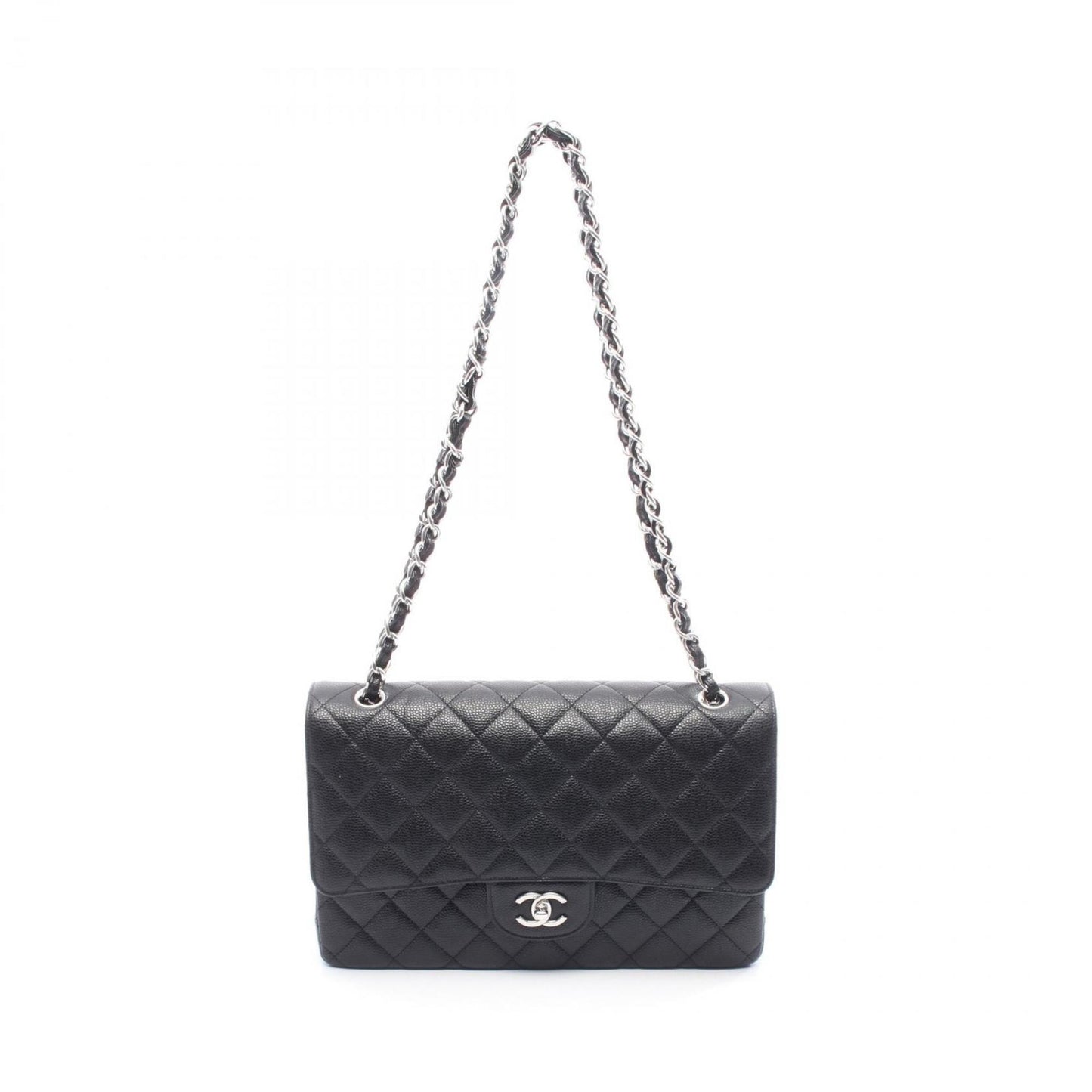 Chanel Calfskin Black Shoulder Bags