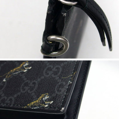 Gucci Coated Canvas Black Clutch Bags
