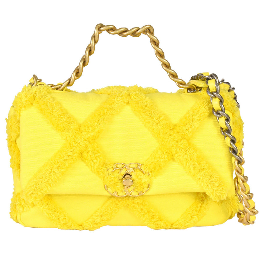 Chanel Canvas Yellow Shoulder Bags