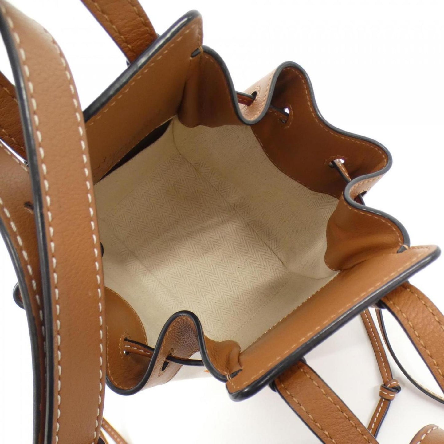 Loewe Canvas White Shoulder Bags