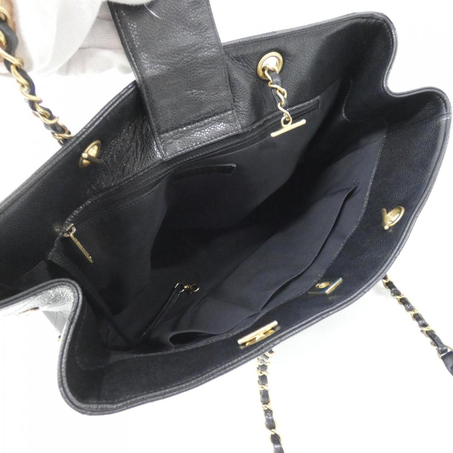 Chanel Calfskin Black Handbags