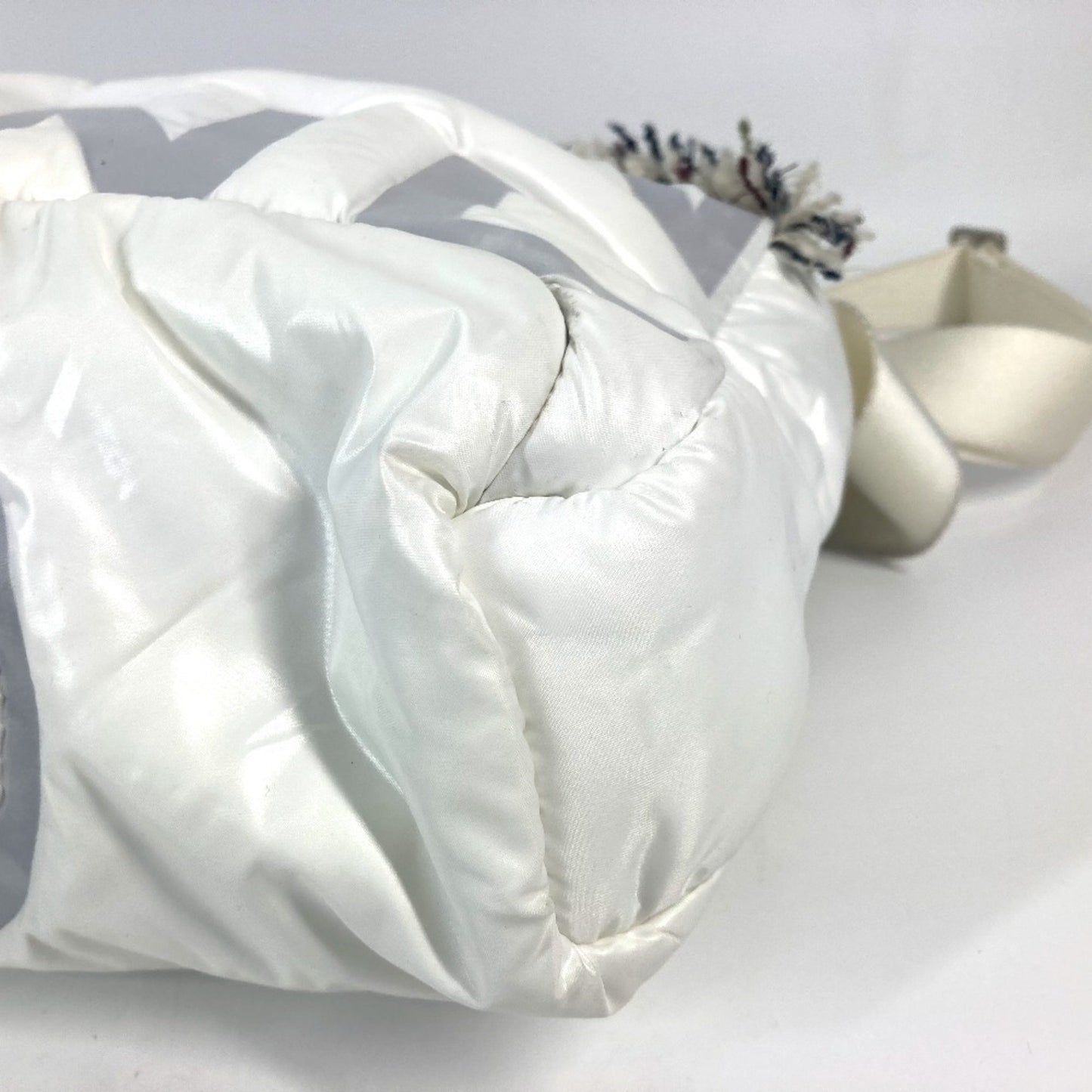 Chanel Nylon White Shoulder Bags