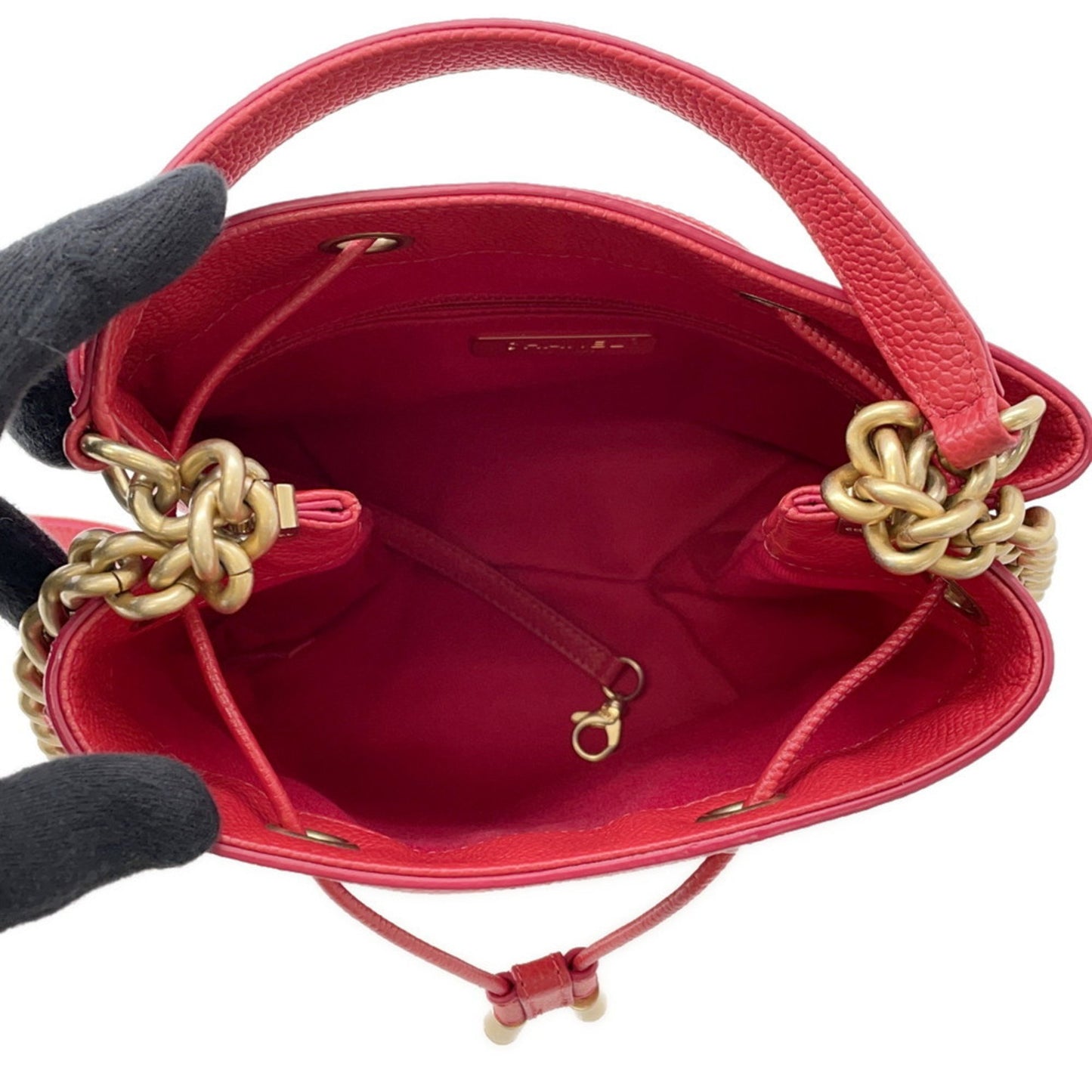 Chanel Calfskin Red Handbags